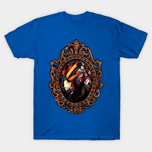Kitsch Cameo: Illusionist Toucan Delights Himself T-Shirt by FreyStrandDraws